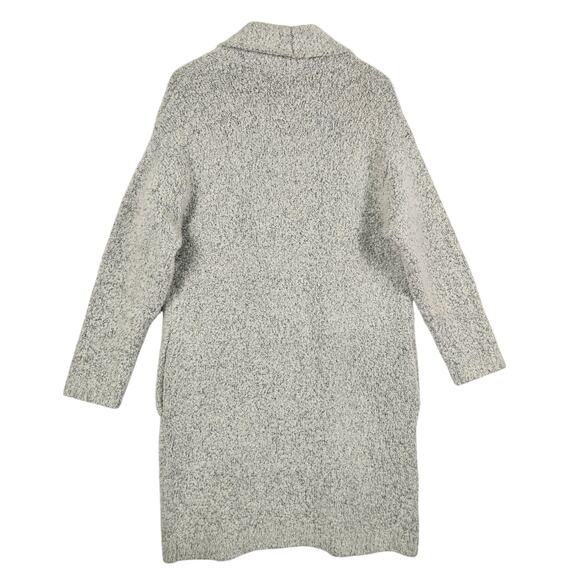 LOFT Maxi Open Cardigan Women XS/S Oatmeal Gray Boucle Wool Blend Pockets EUC - Picture 3 of 13